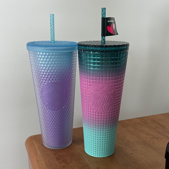Starbucks Blue and Purple Gradient Tumblers - Picture 1 of 6